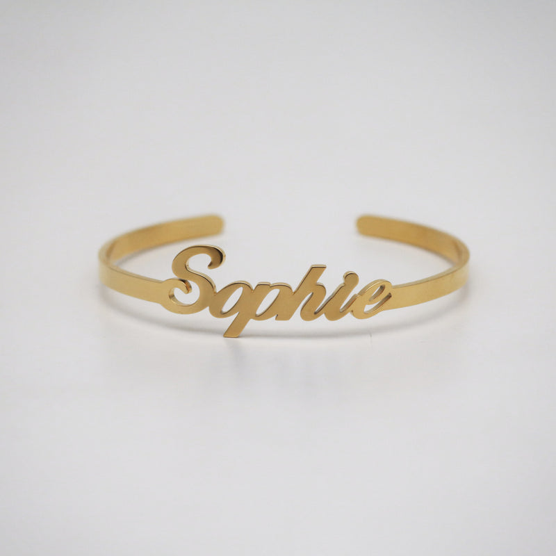 personalized name cuff bracelet