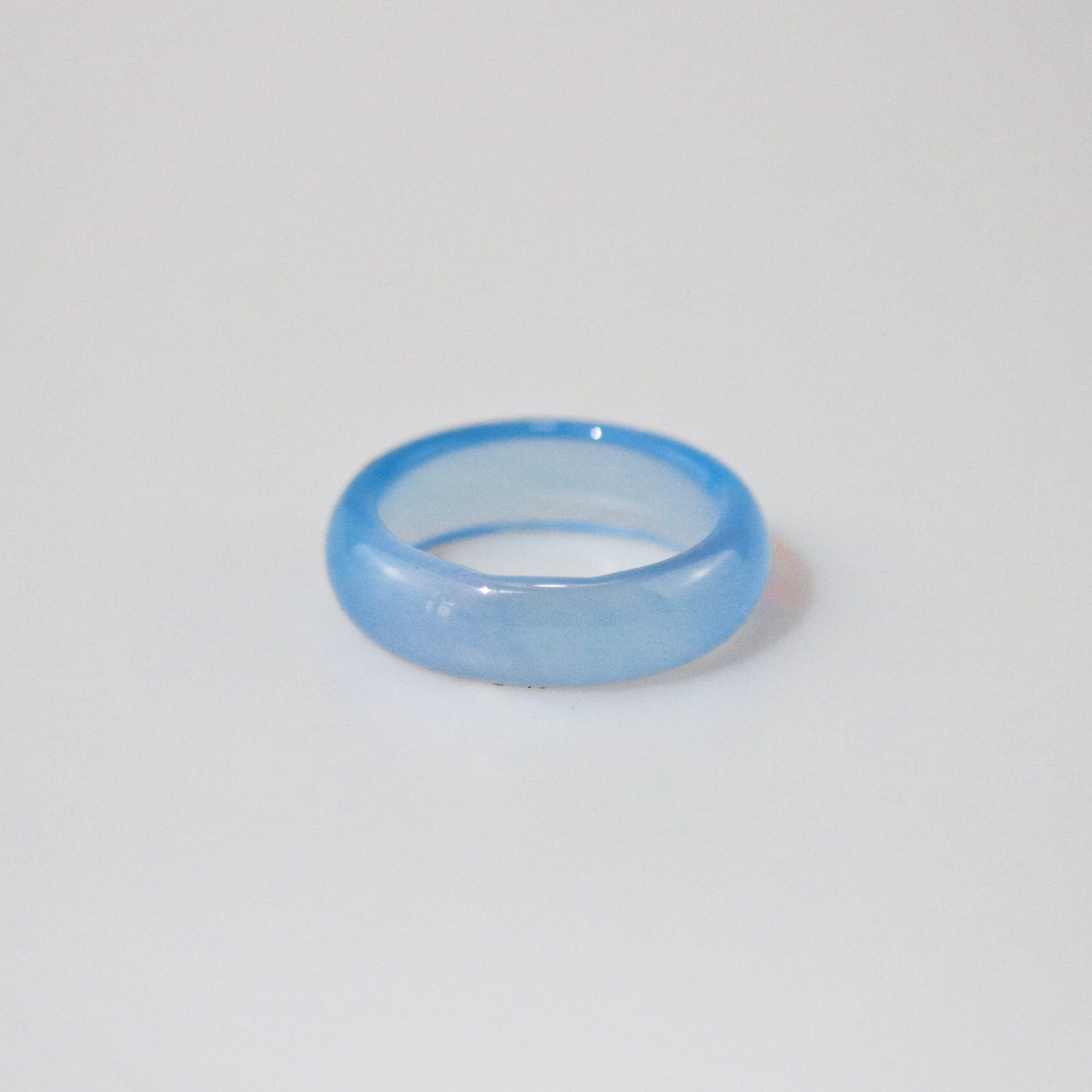 Meideya Jewelry Blue Jade Band Ring