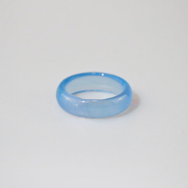 Meideya Jewelry Blue Jade Band Ring