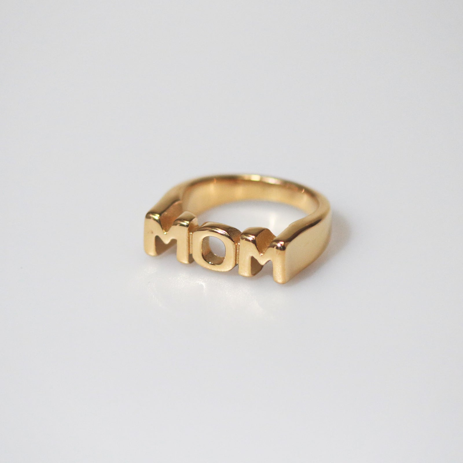 Meideya Jewelry Gold mom signet ring
