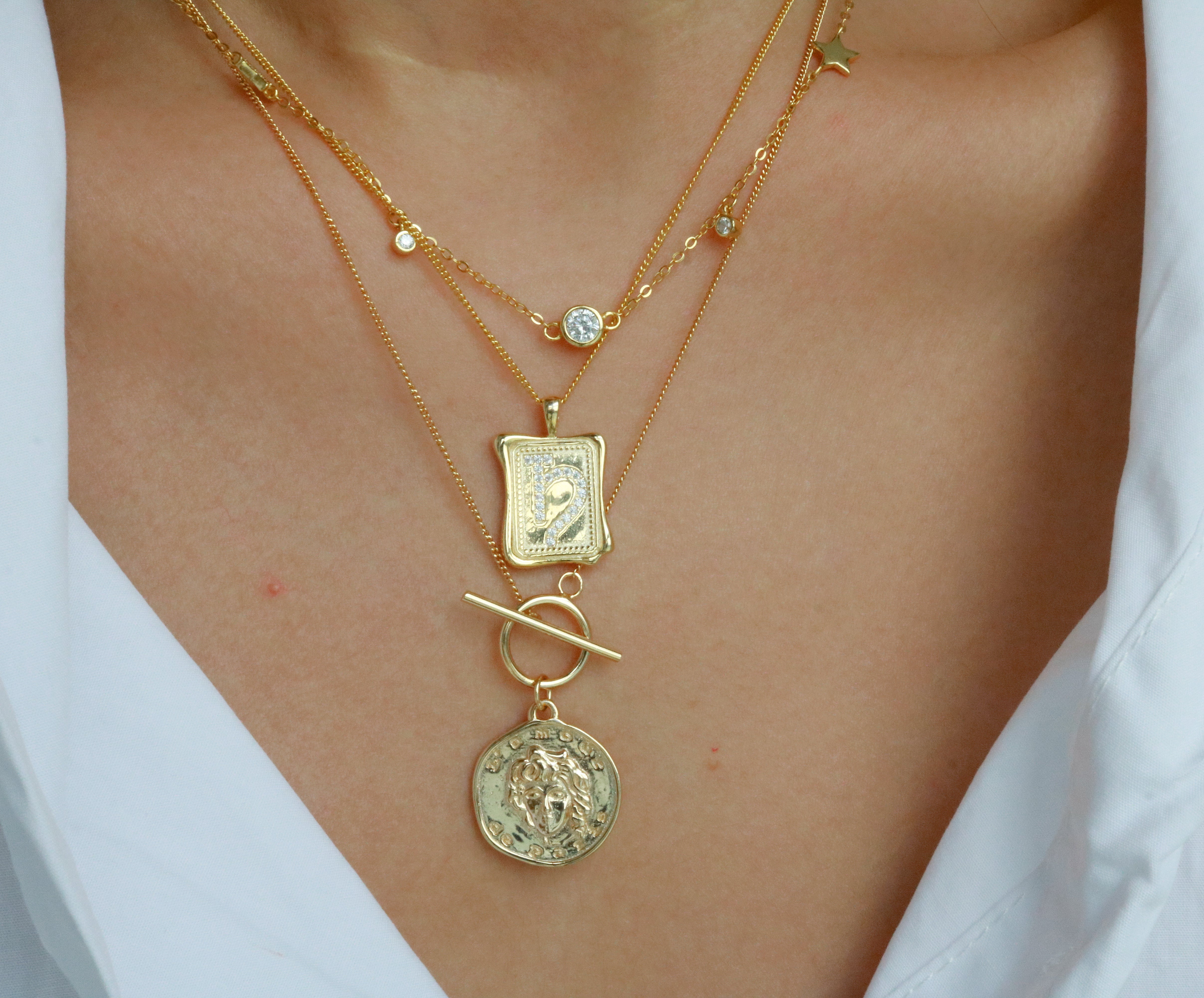 Meideya Jewelry - Medusa layering necklace