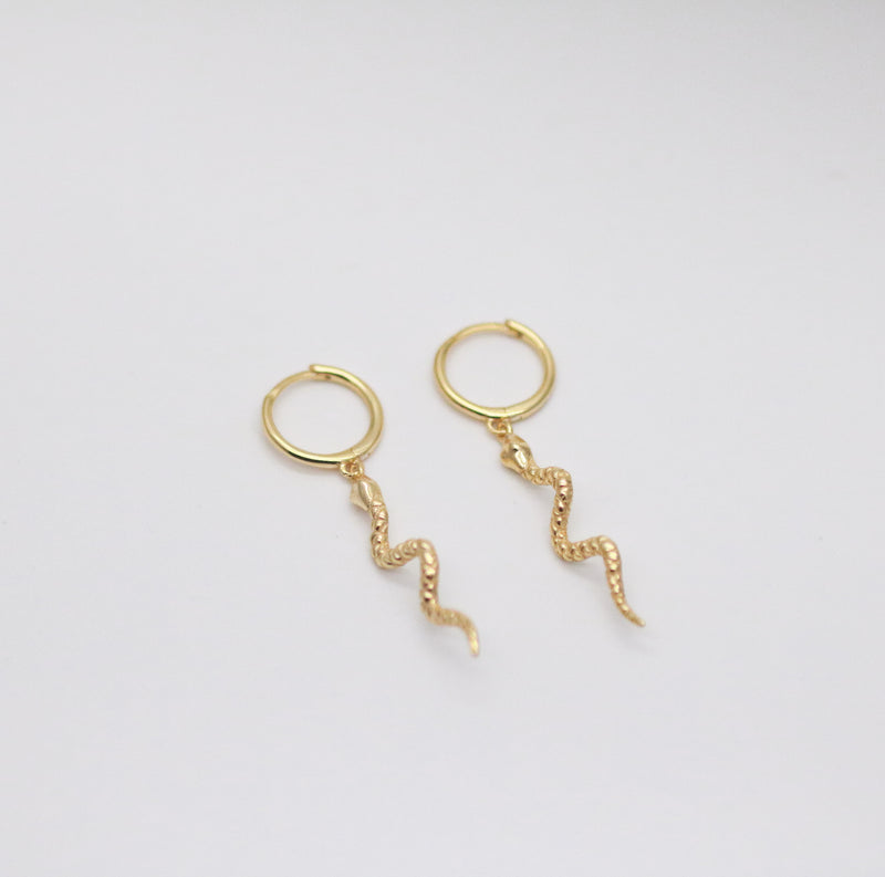 Meideya Jewelry - Serpent hoop earrings