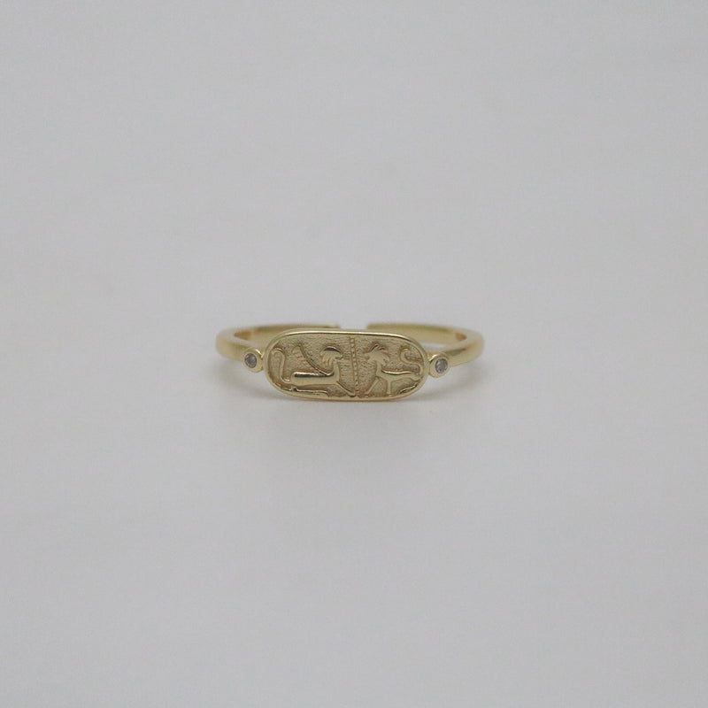 Kingdom Ring in gold plated over sterling silver