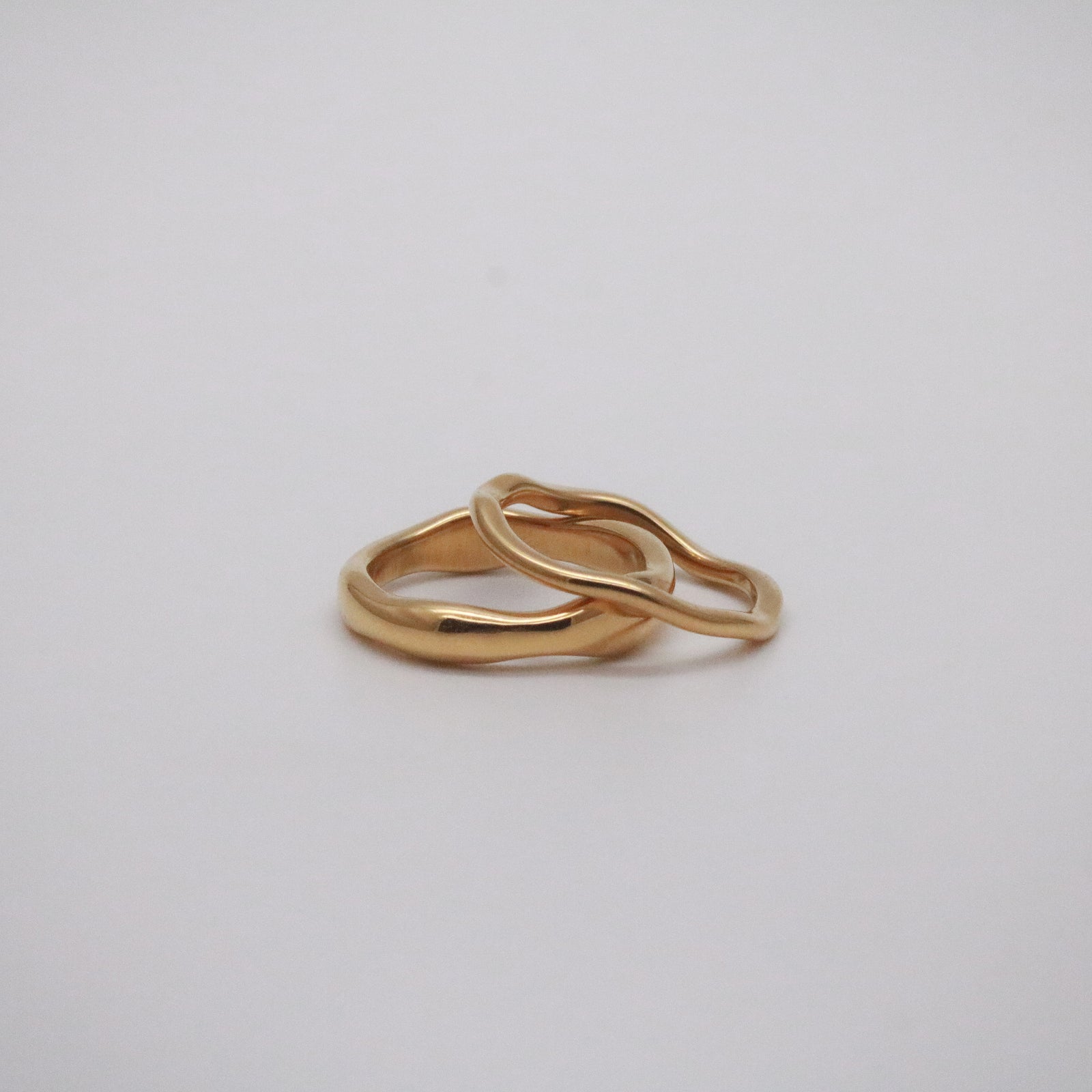 Meideya Jewelry Double Gold Ring Set
