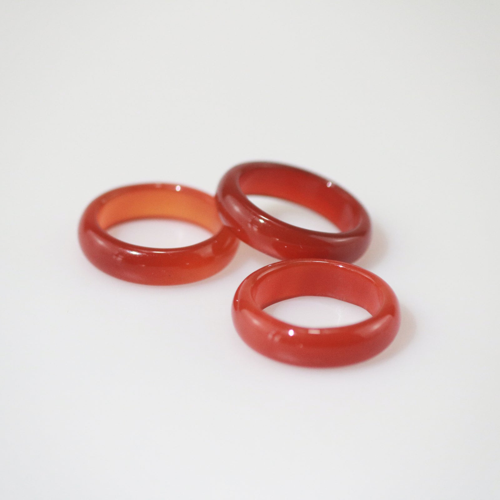 Meideya Jewelry Red Agate Band Ring