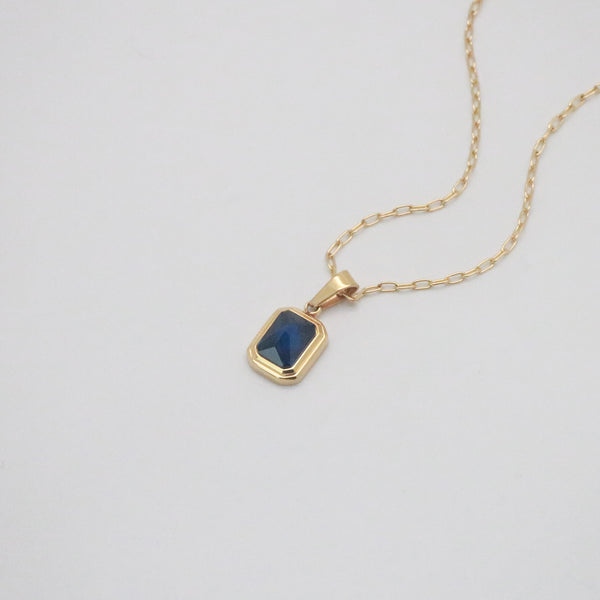 Royal Blue Stone Pendant Necklace