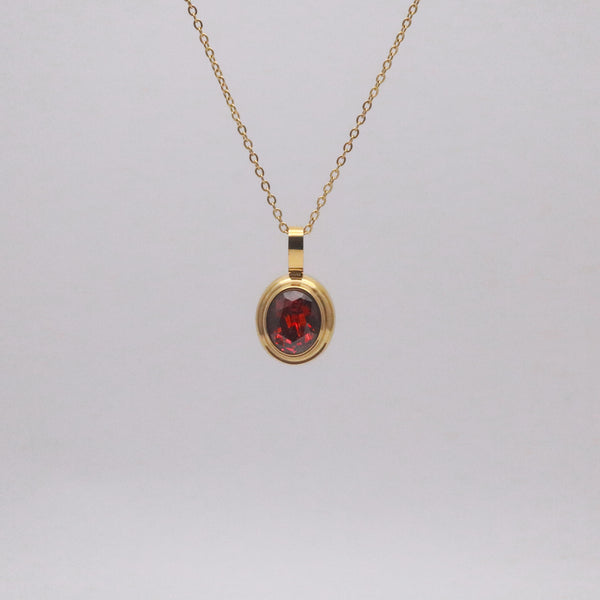 Ruby Gemstone Pendant Necklace