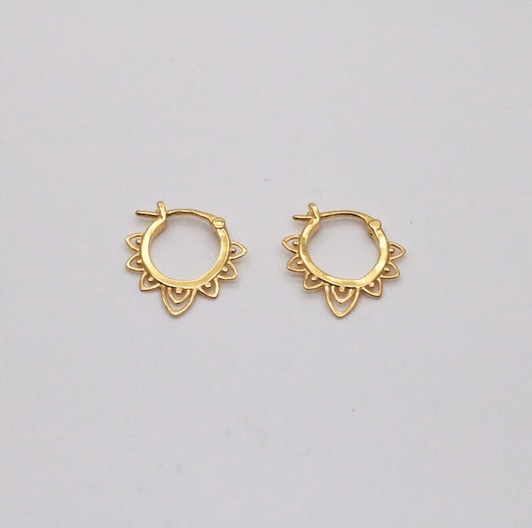 Meideya Jewerly - Sun hoop earrings in 18k gold