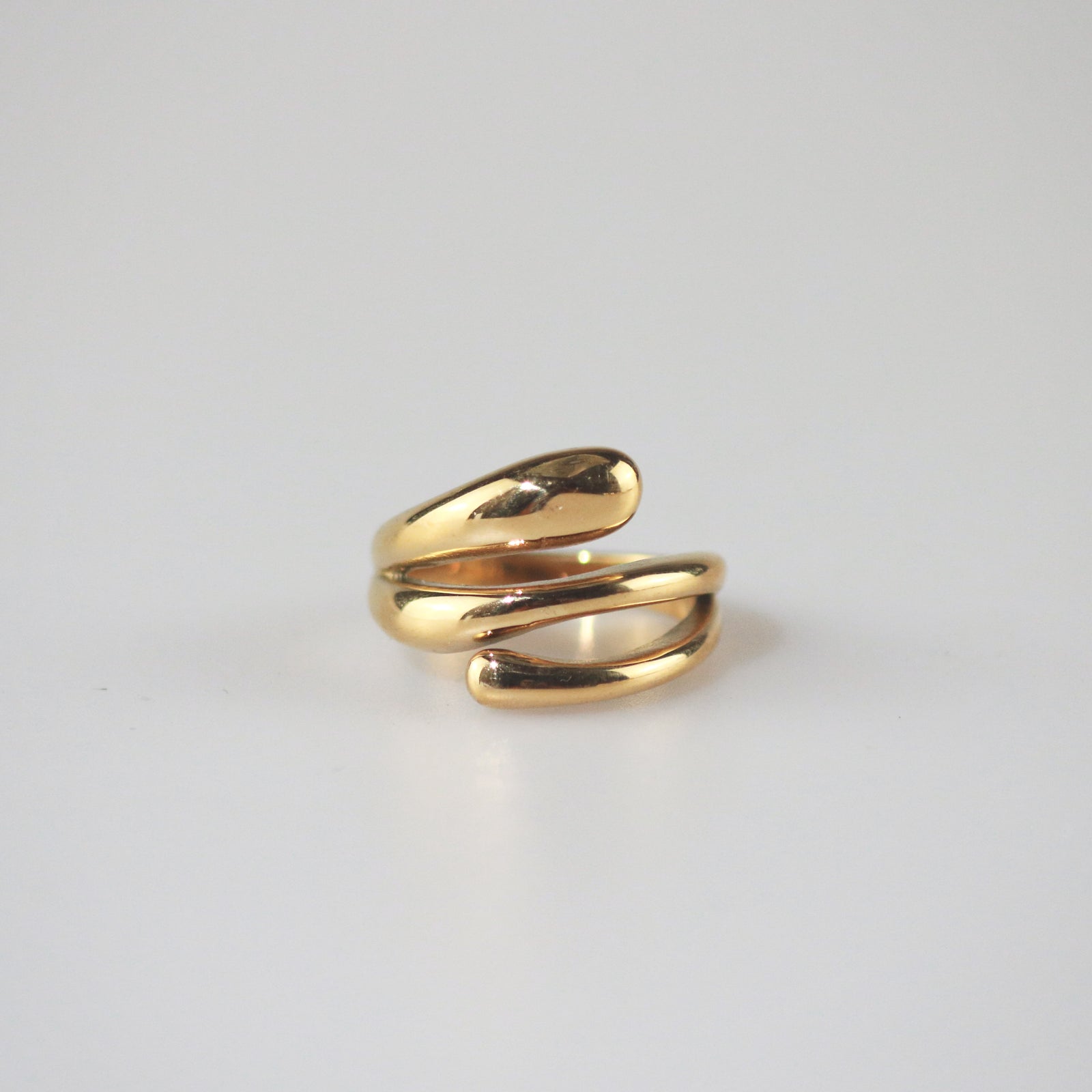 Meideya Jewelry Gold Triple Row Ring