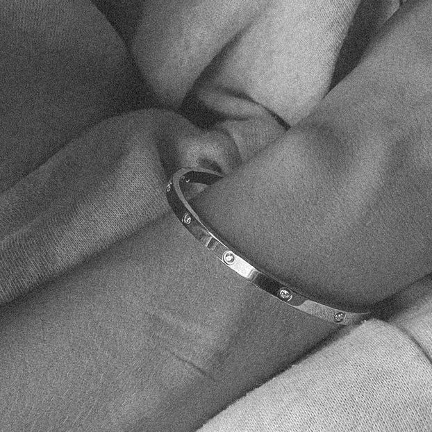 Meideya Jewelry Solitaire Bangle Bracelet