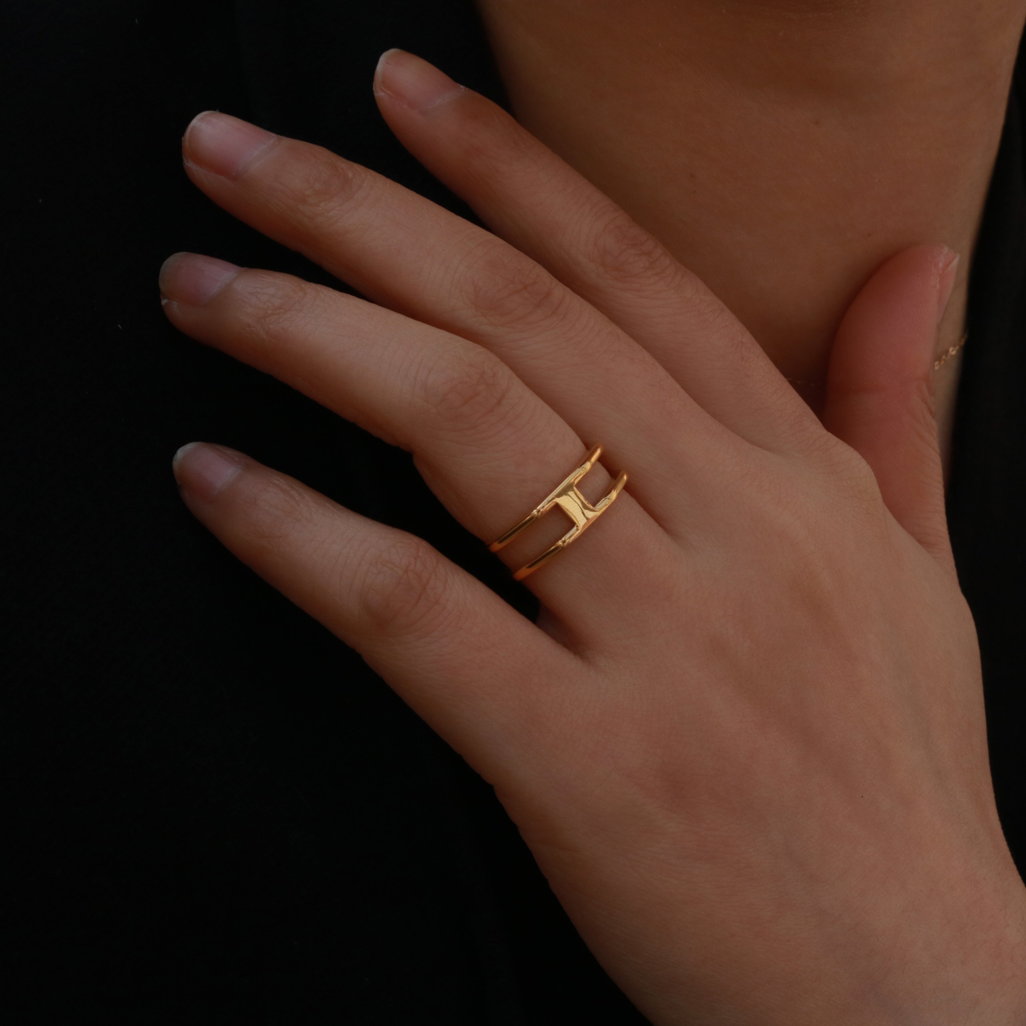 Meideya Jewelry Gold Geometric Ring