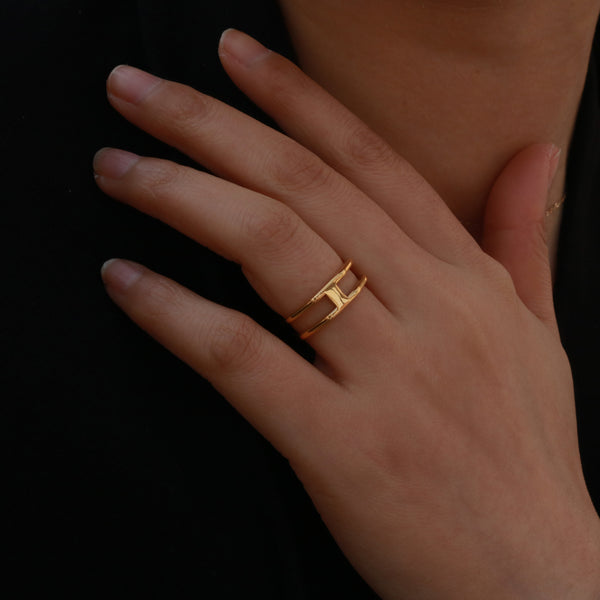 Meideya Jewelry Gold Geometric Ring