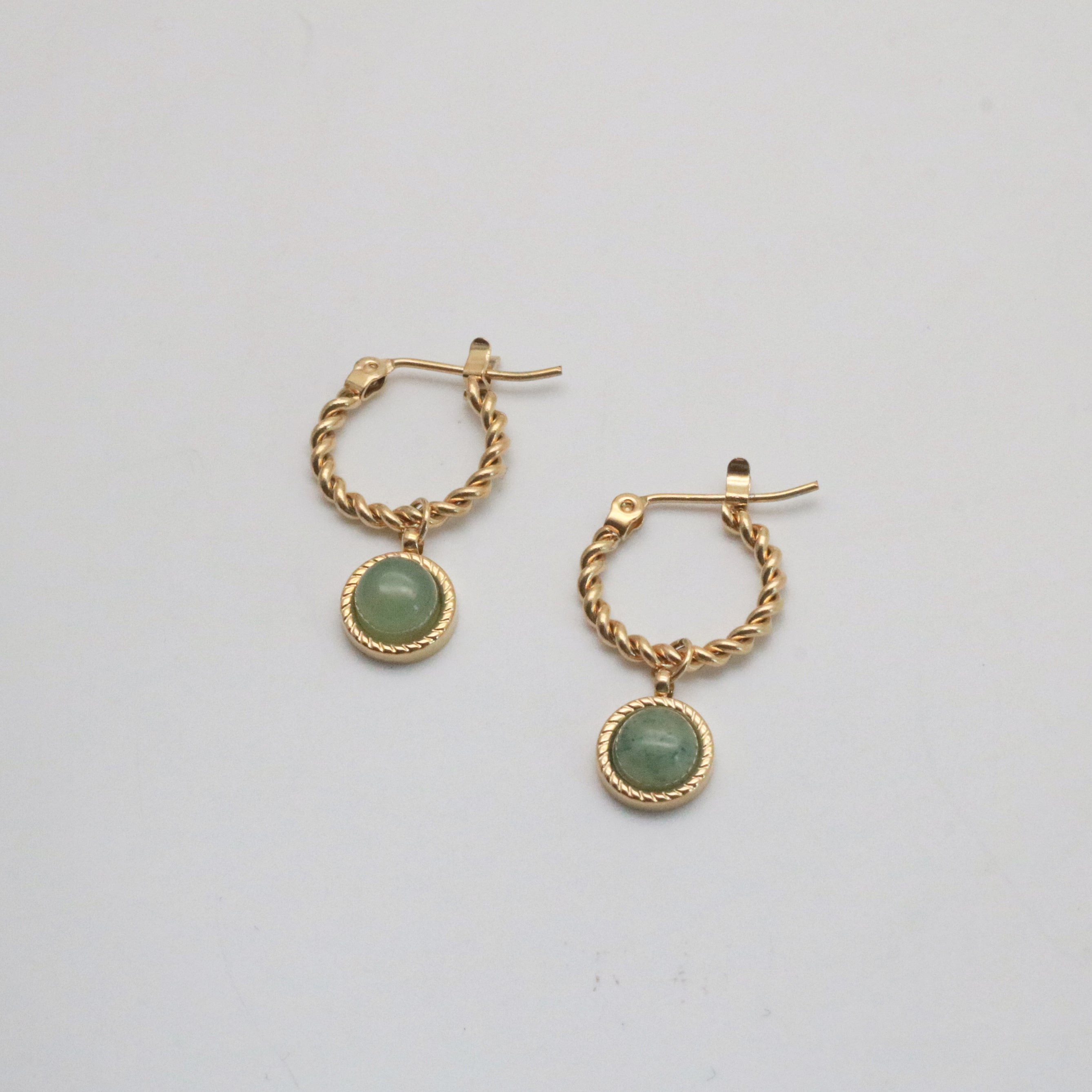 green jade earrings
