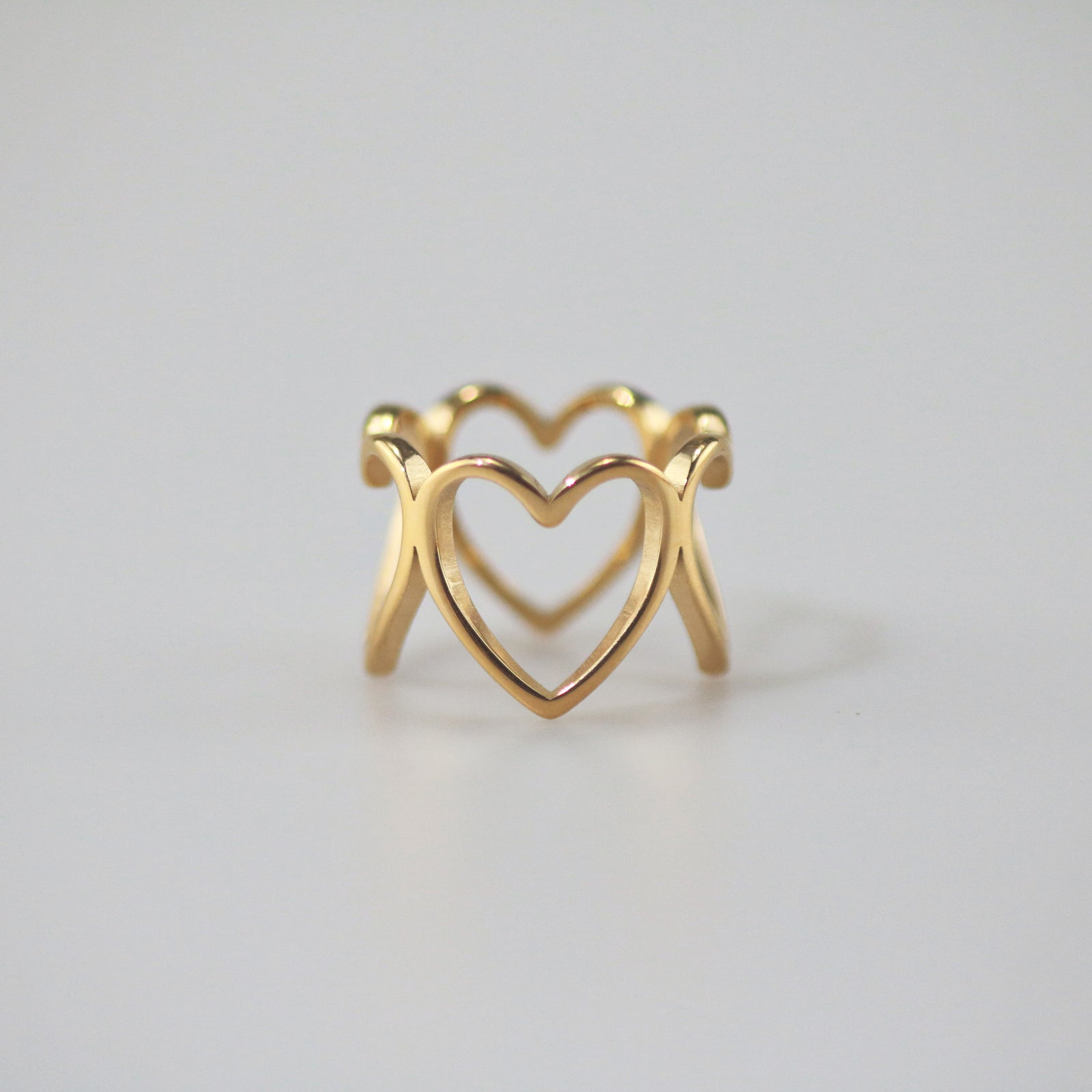 Meideya jewelry Open Hearts Ring