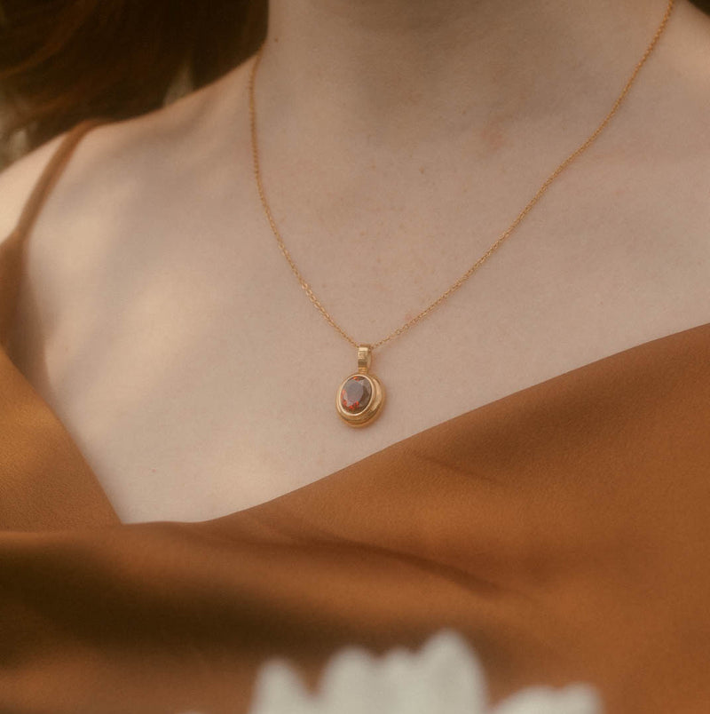 Ruby Gemstone Pendant Necklace