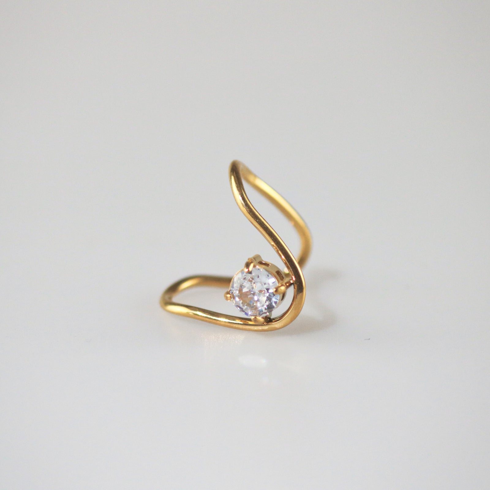 Meideya Jewelry SingleStone V-shaped Ring