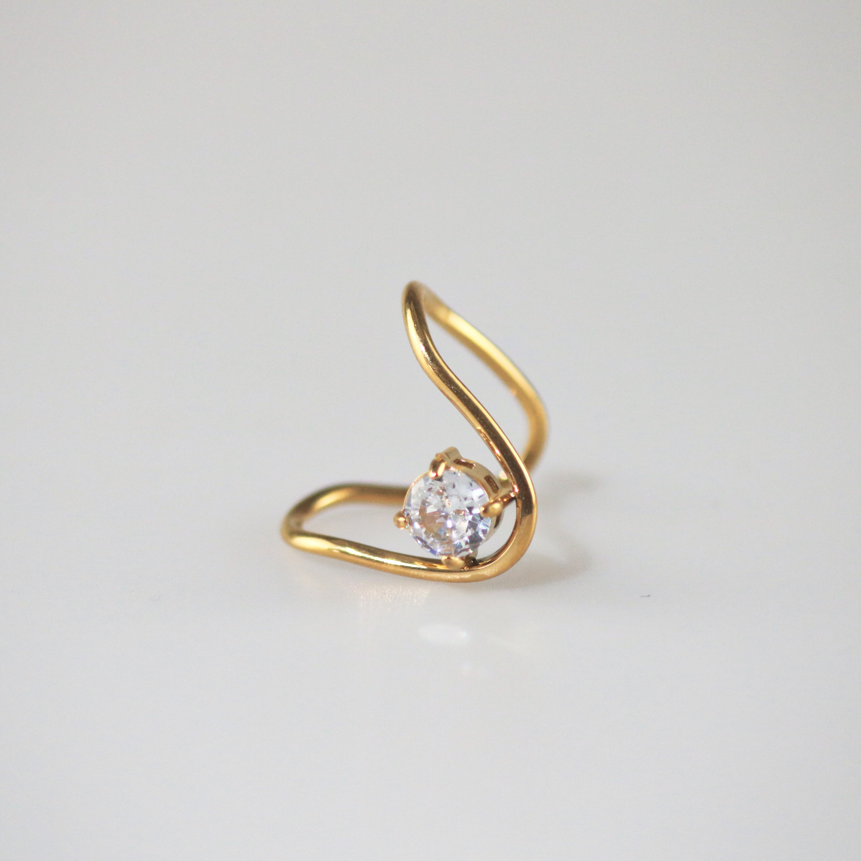 Meideya Jewelry SingleStone V-shaped Ring